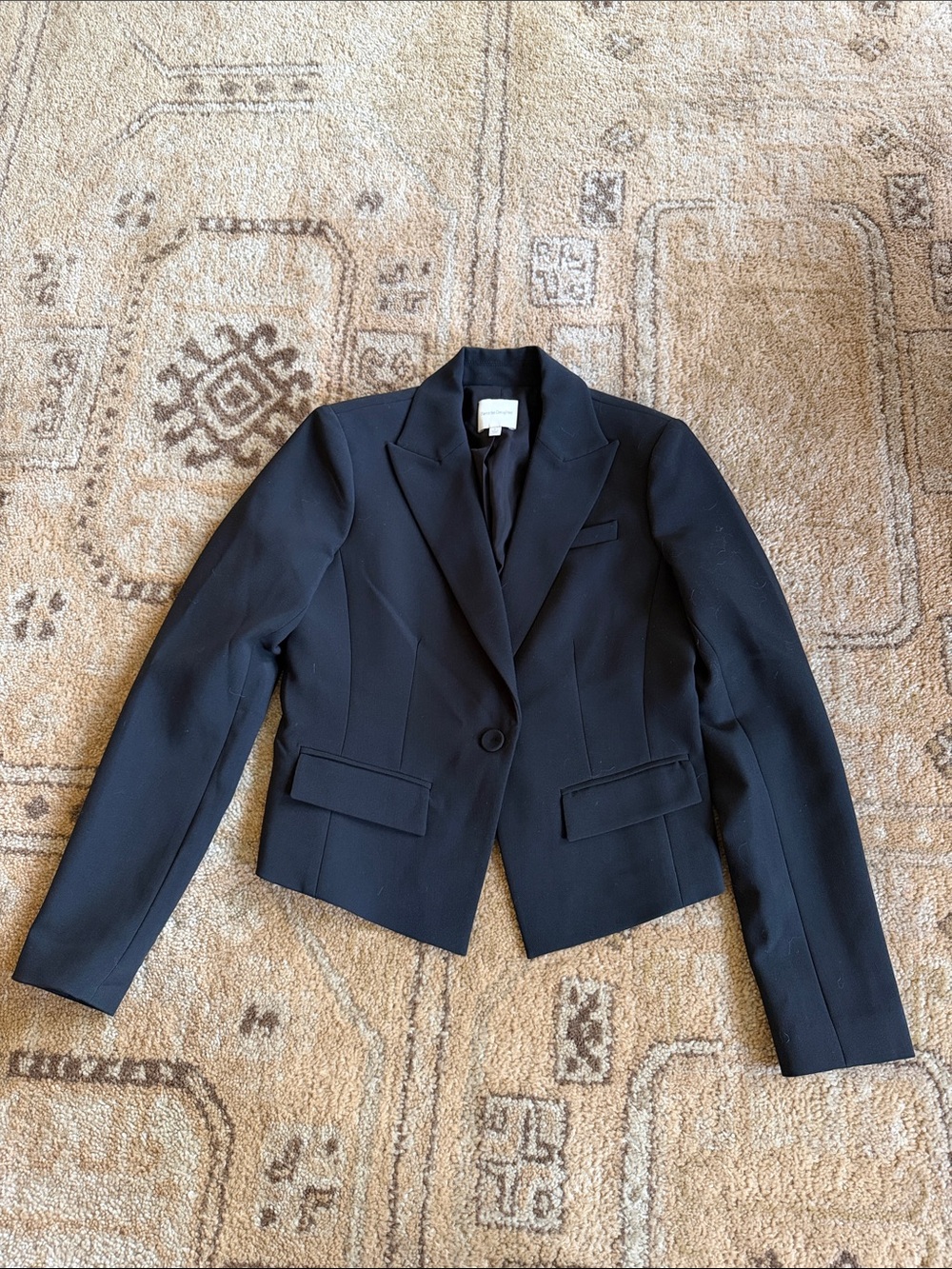 Favorite Daughter Navy Tailored Single-Button Blazer